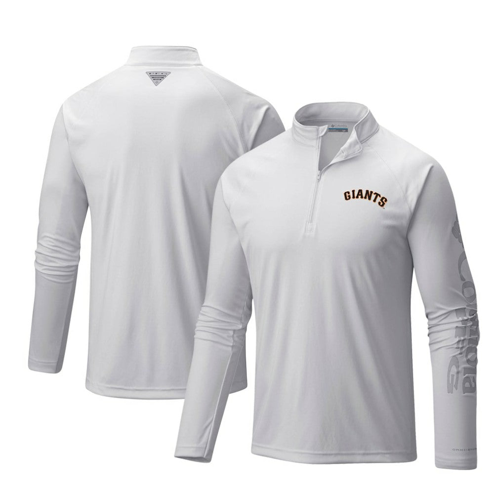 MLB San Francisco Giants Columbia Terminal Tackle Omni-Shade Raglan Quarter-Zip Pullover Top