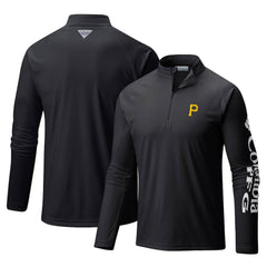 MLB Pittsburgh Pirates Columbia Terminal Tackle Omni-Shade Raglan Quarter-Zip Pullover Top