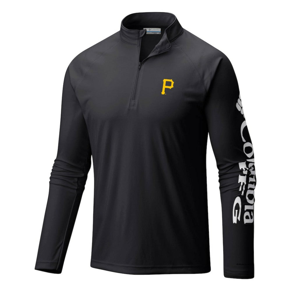 MLB Pittsburgh Pirates Columbia Terminal Tackle Omni-Shade Raglan Quarter-Zip Pullover Top