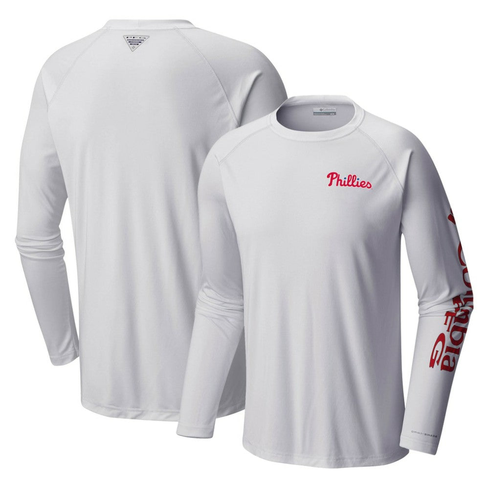 MLB Philadelphia Phillies Columbia Terminal Tackle Long Sleeve T-Shirt