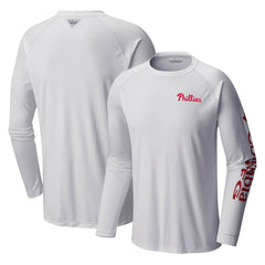 MLB Philadelphia Phillies Columbia Terminal Tackle Long Sleeve T-Shirt