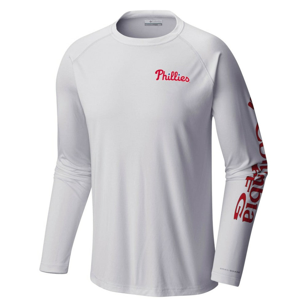 MLB Philadelphia Phillies Columbia Terminal Tackle Long Sleeve T-Shirt