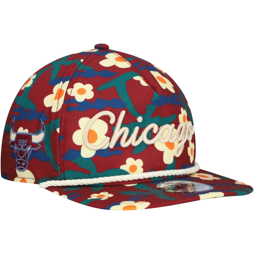 NBA Chicago Bulls Vacation Floral Golfer Snapback Hat