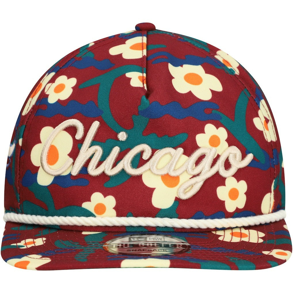 NBA Chicago Bulls Vacation Floral Golfer Snapback Hat