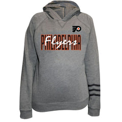 NHL Heather Gray Philadelphia Flyers Fanatics Women's Plus Size Lightweight Fleece Raglan Pullover Hoodie