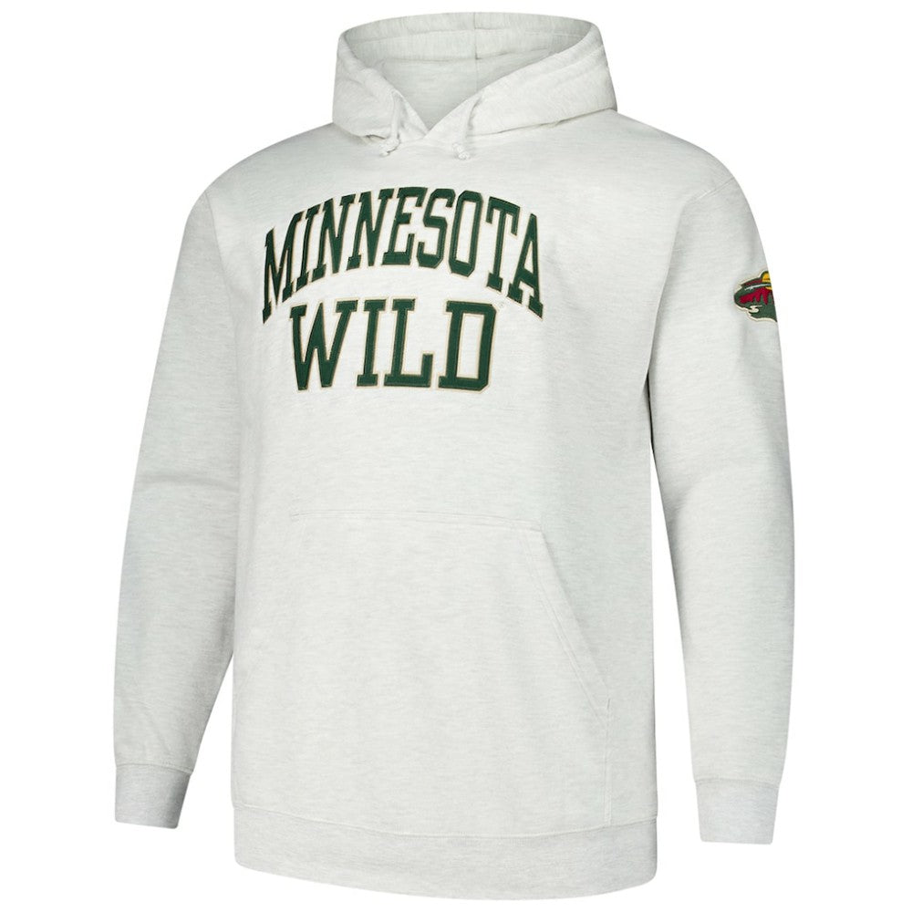NHL Heather Gray Minnesota Wild Fanatics Big & Tall Fleece Pullover Hoodie