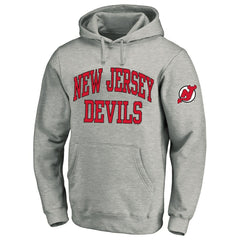 NHL Heather Gray New Jersey Devils Fanatics Big & Tall Fleece Pullover Hoodie