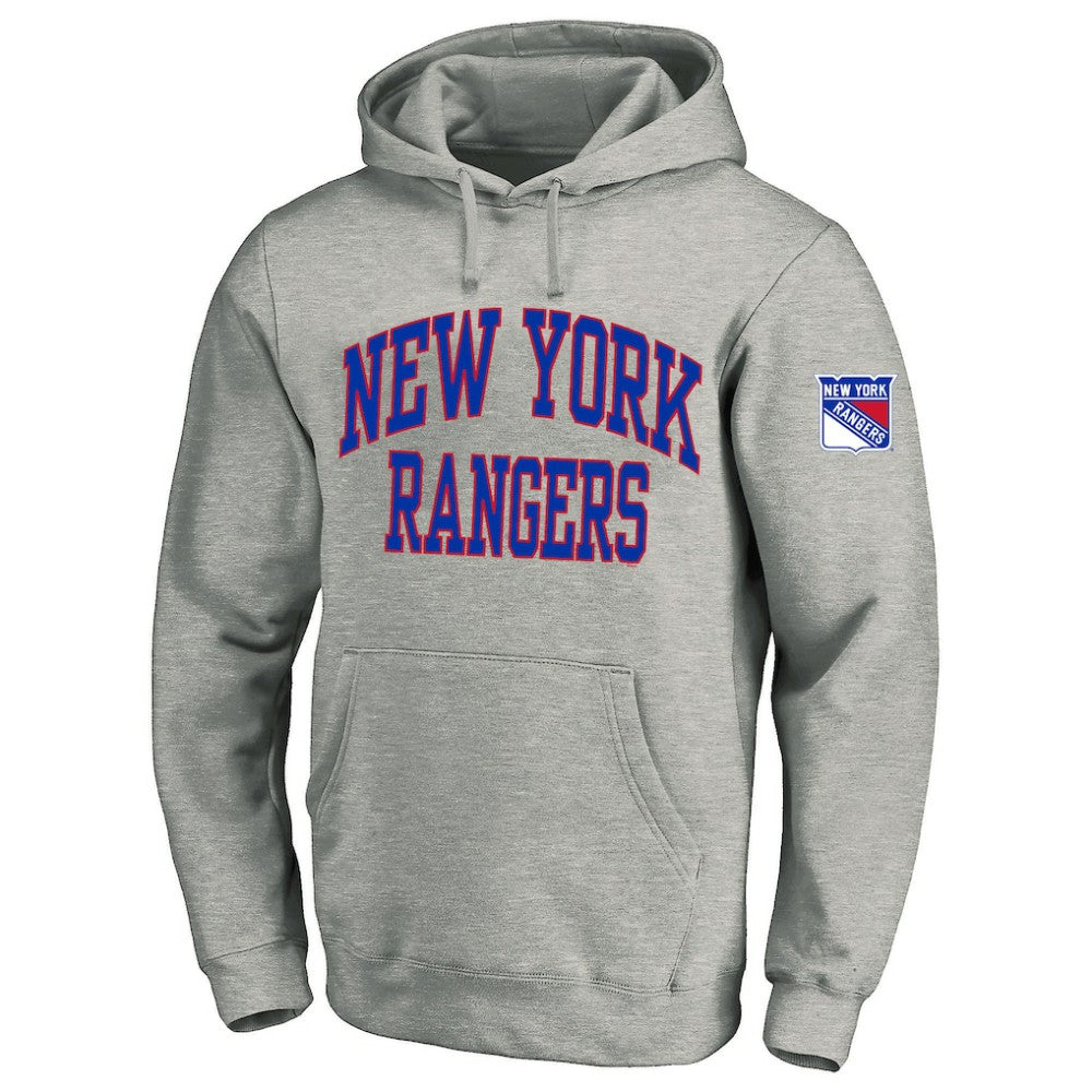 NHL Heather Gray New York Rangers Fanatics Big & Tall Fleece Pullover Hoodie