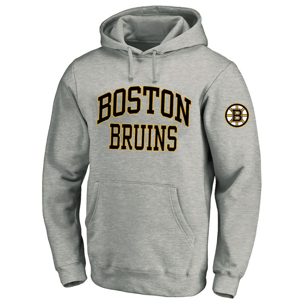 NHL Heather Gray Boston Bruins Fanatics Big & Tall Fleece Pullover Hoodie