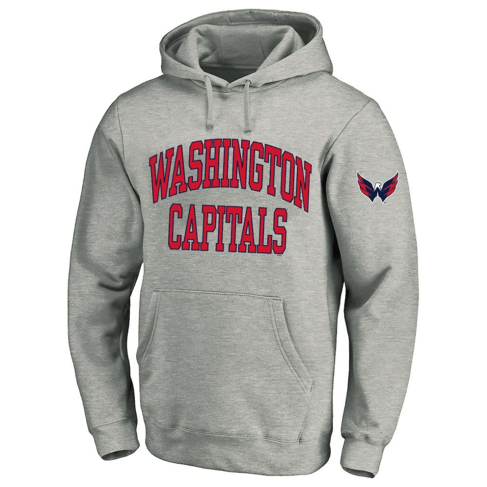 NHL Heather Gray Washington Capitals Fanatics Big & Tall Fleece Pullover Hoodie