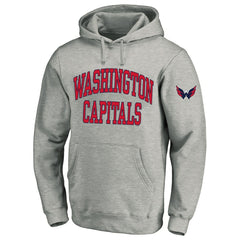NHL Heather Gray Washington Capitals Fanatics Big & Tall Fleece Pullover Hoodie