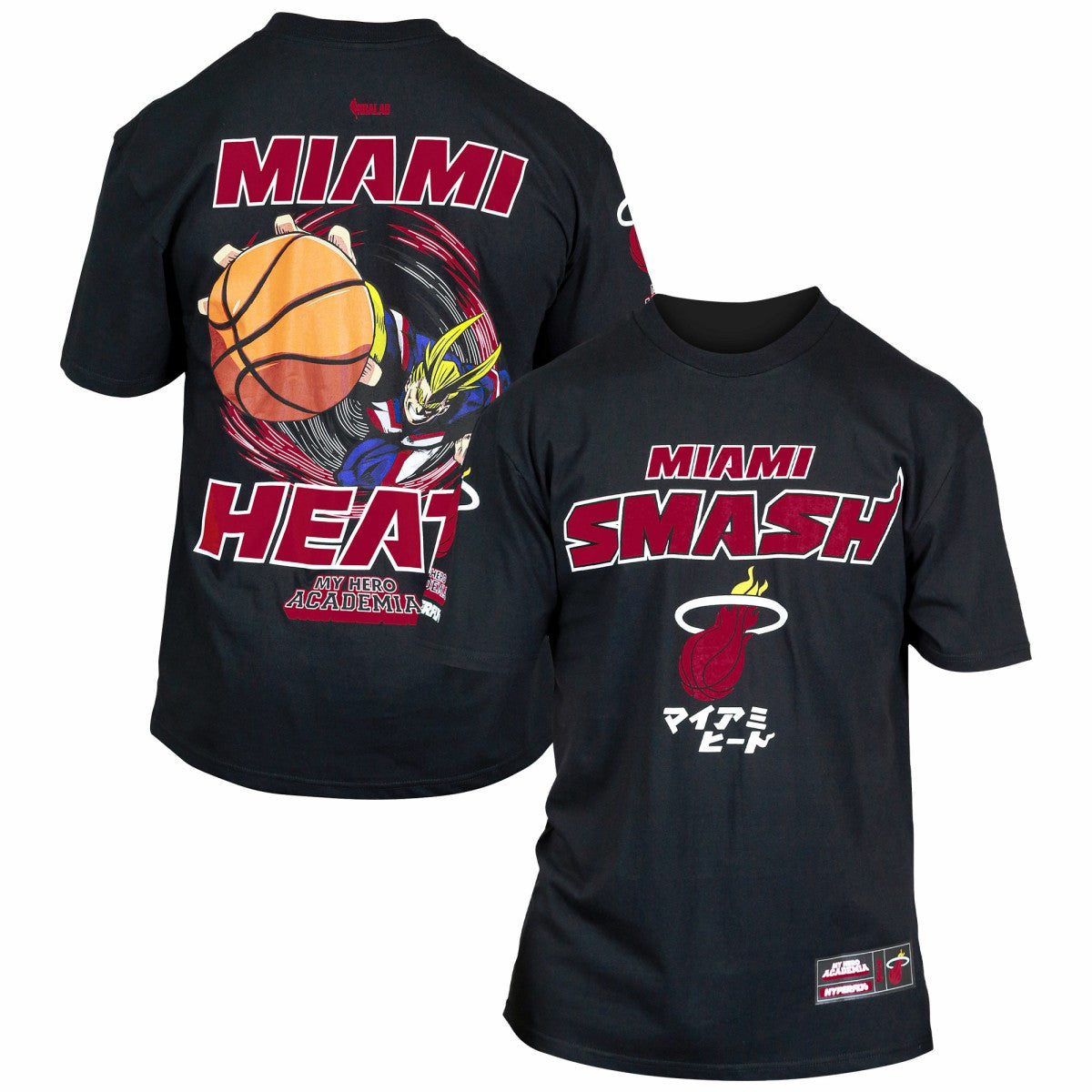 NBA Miami Heat Hyperfly Unisex NBA x My Hero Academia All Might Smash T-Shirt
