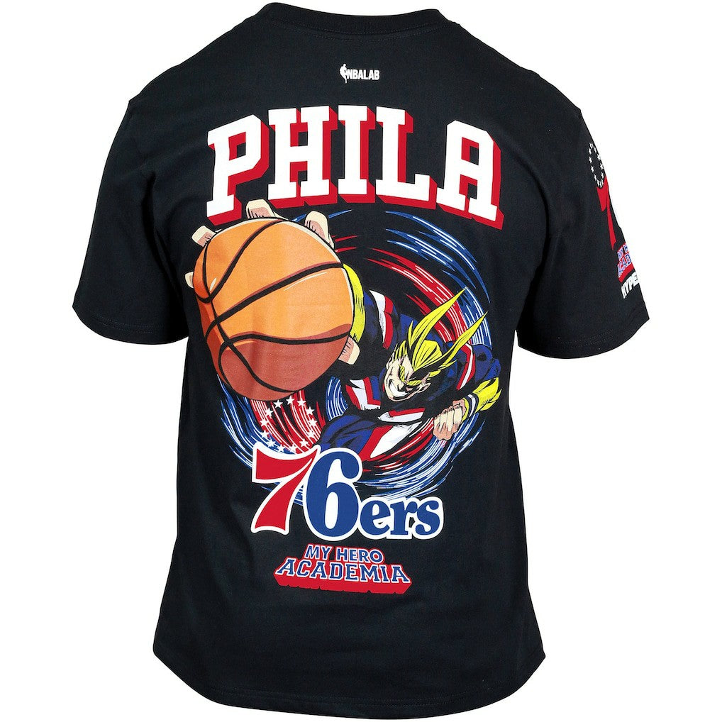 NBA Philadelphia 76ers Hyperfly Unisex NBA x My Hero Academia All Might Smash T-Shirt