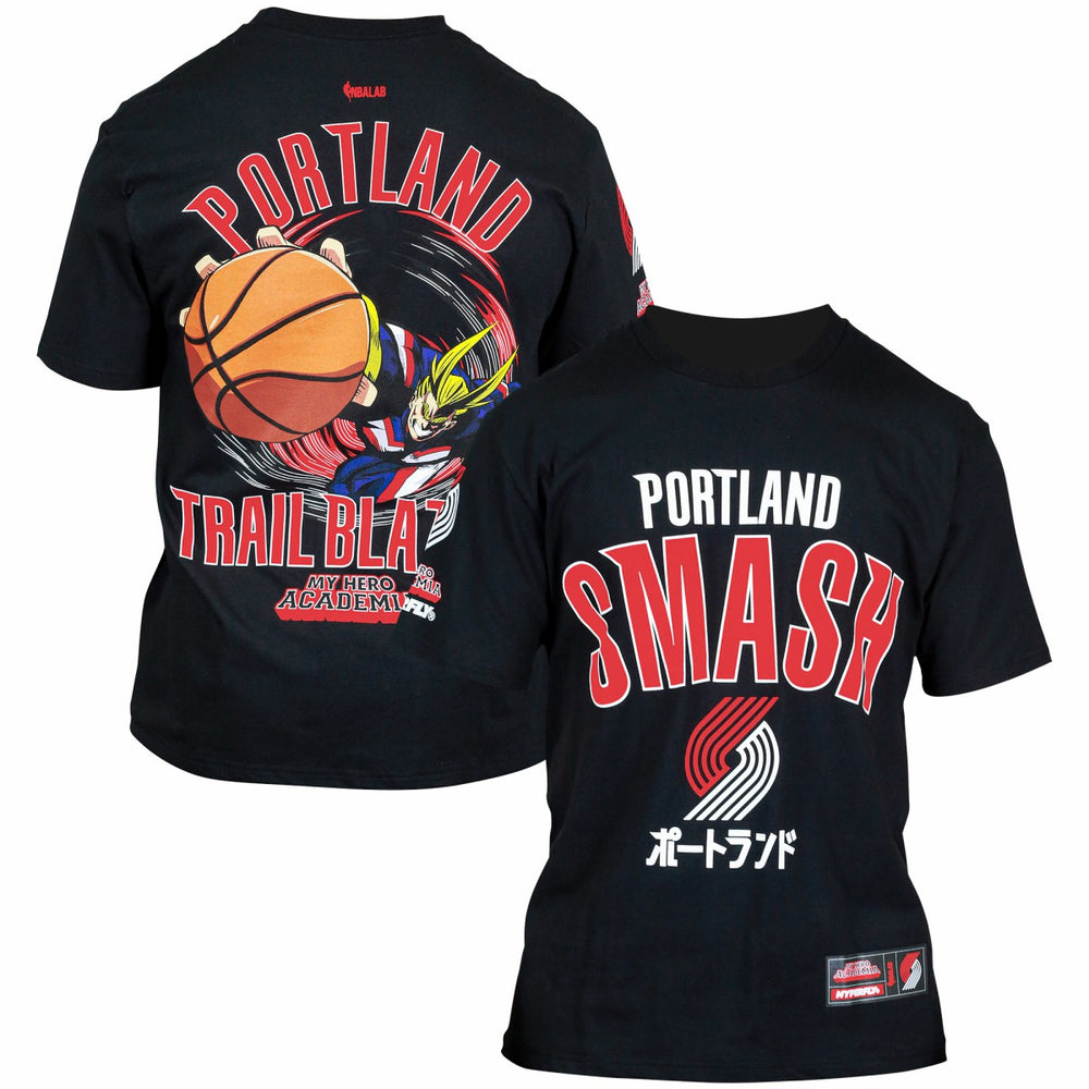 NBA Portland Trail Blazers Hyperfly Unisex NBA x My Hero Academia All Might Smash T-Shirt