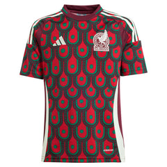 Mexico National Team Youth 2024 Home Replica Jersey - Adidas Burgundy
