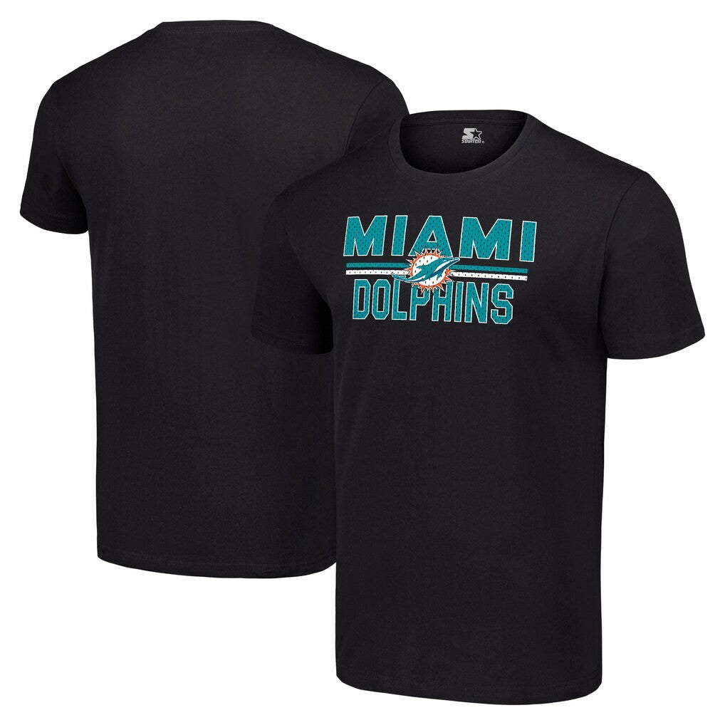 Starter Team Mesh Print Graphic T-Shirt - Miami Dolphins