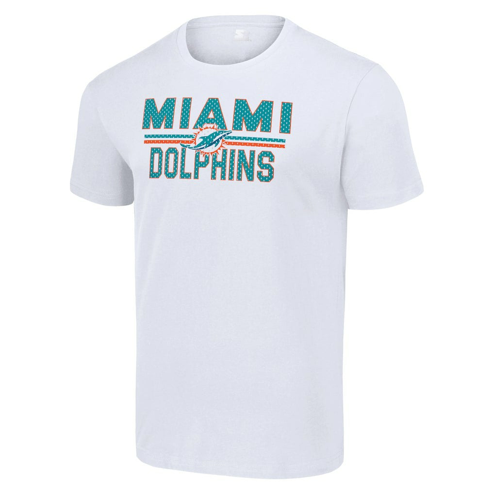 Starter Team Mesh Print Graphic T-Shirt - Miami Dolphins