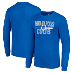 Starter Team Mesh Print Graphic Long Sleeve T-Shirt - Indianapolis Colts