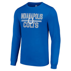 Starter Team Mesh Print Graphic Long Sleeve T-Shirt - Indianapolis Colts