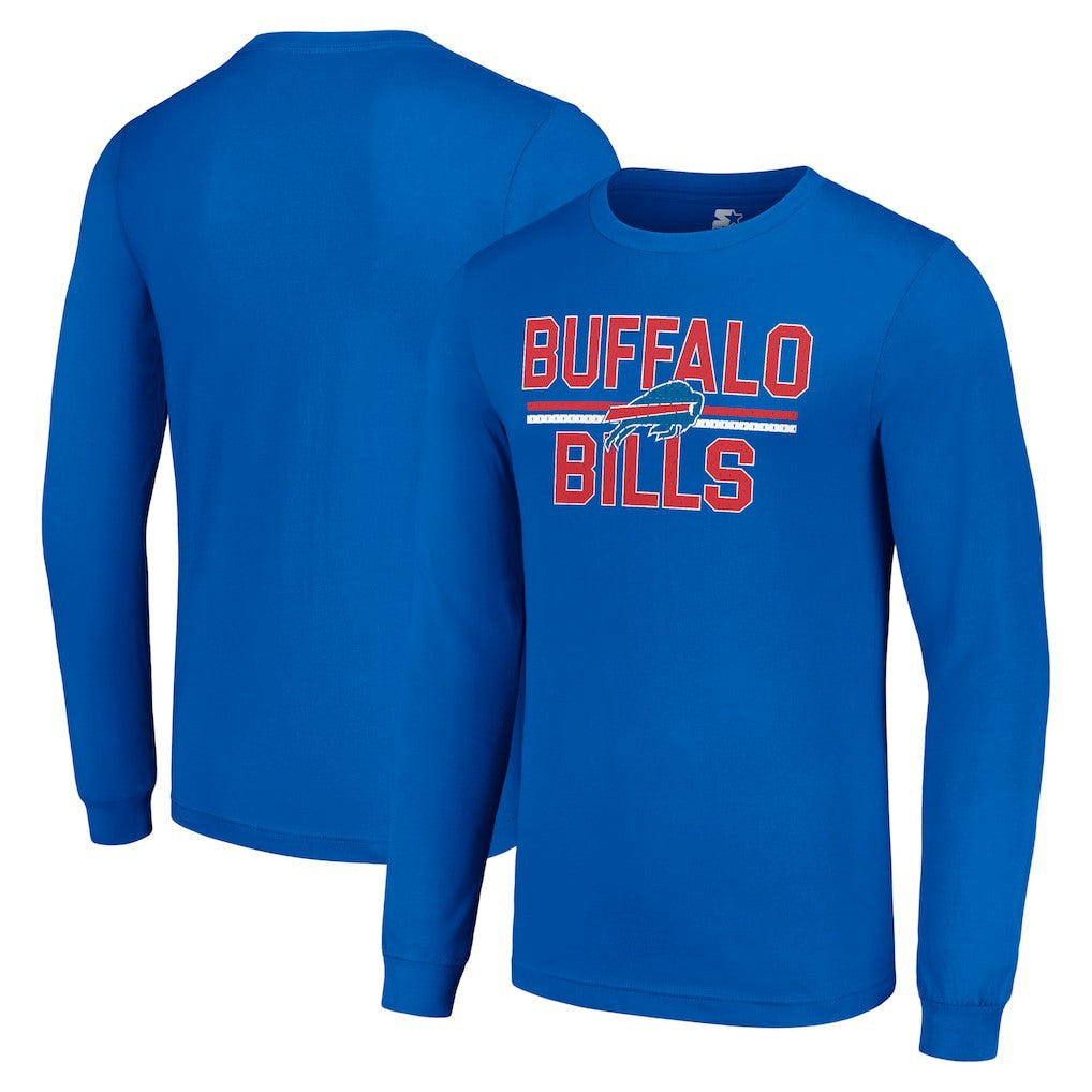 Starter Team Mesh Print Graphic Long Sleeve T-Shirt - Buffalo Bills