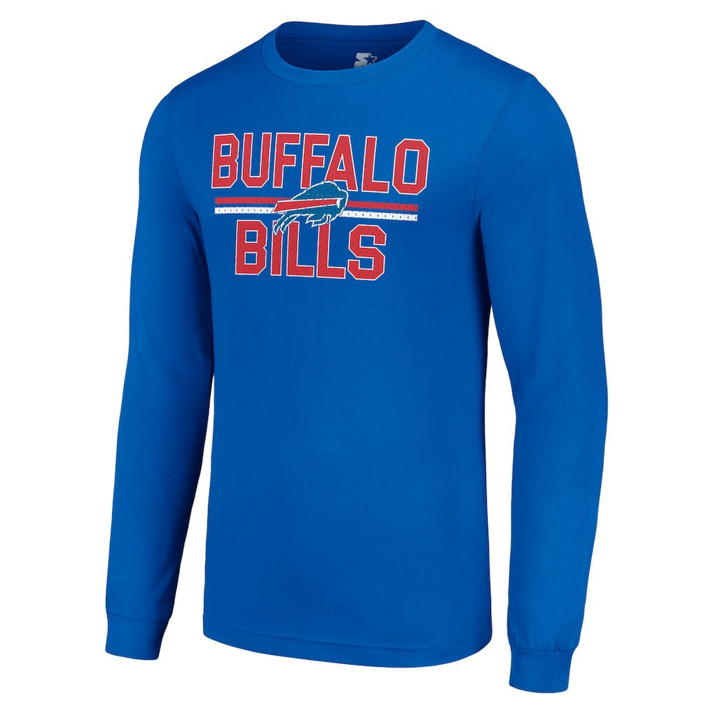 Starter Team Mesh Print Graphic Long Sleeve T-Shirt - Buffalo Bills