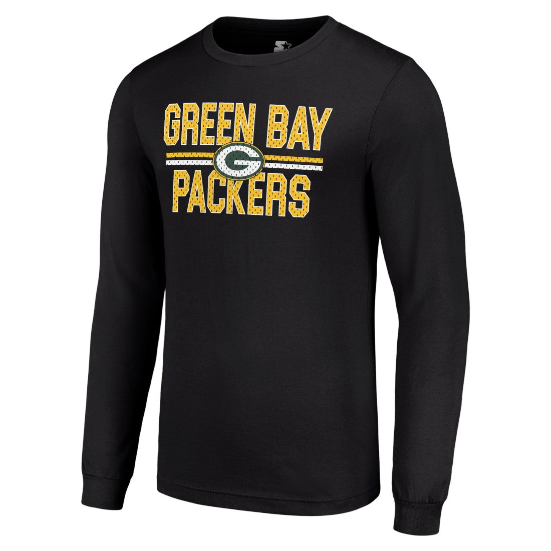 Starter Team Mesh Print Graphic Long Sleeve T-Shirt - Green Bay Packers