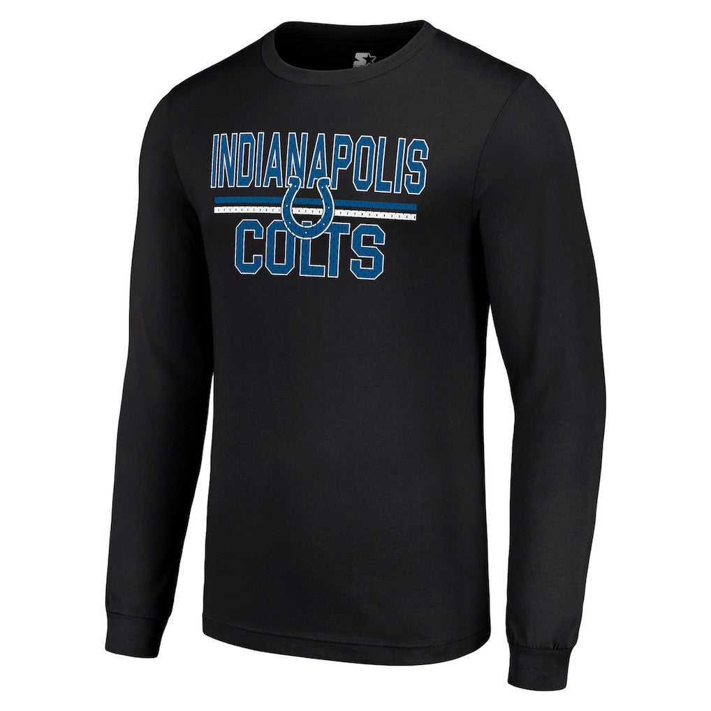 Starter Team Mesh Print Graphic Long Sleeve T-Shirt - Indianapolis Colts
