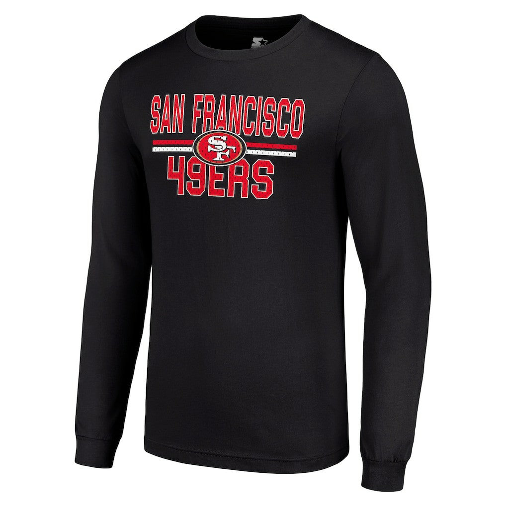 Starter Team Mesh Print Graphic Long Sleeve T-Shirt - San Francisco 49ers