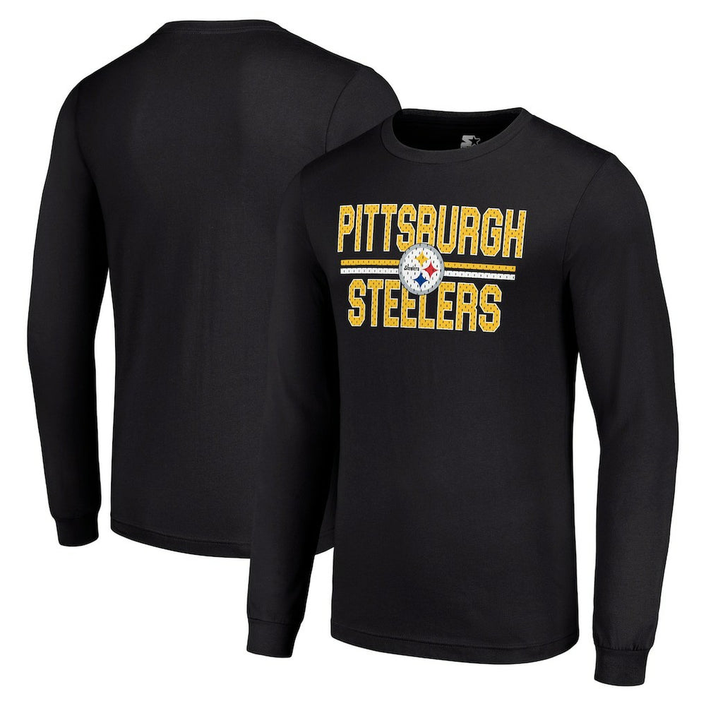 Starter Team Mesh Print Graphic Long Sleeve T-Shirt - Pittsburgh Steelers