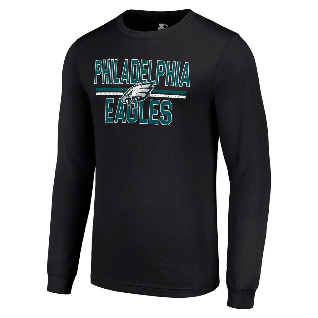Starter Team Mesh Print Graphic Long Sleeve T-Shirt - Philadelphia Eagles