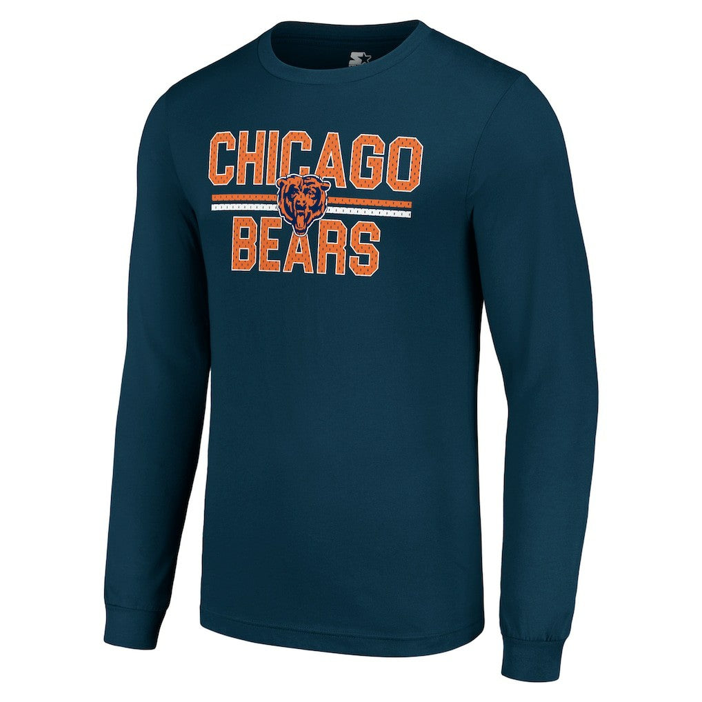 Starter Team Mesh Print Graphic Long Sleeve T-Shirt - Chicago Bears