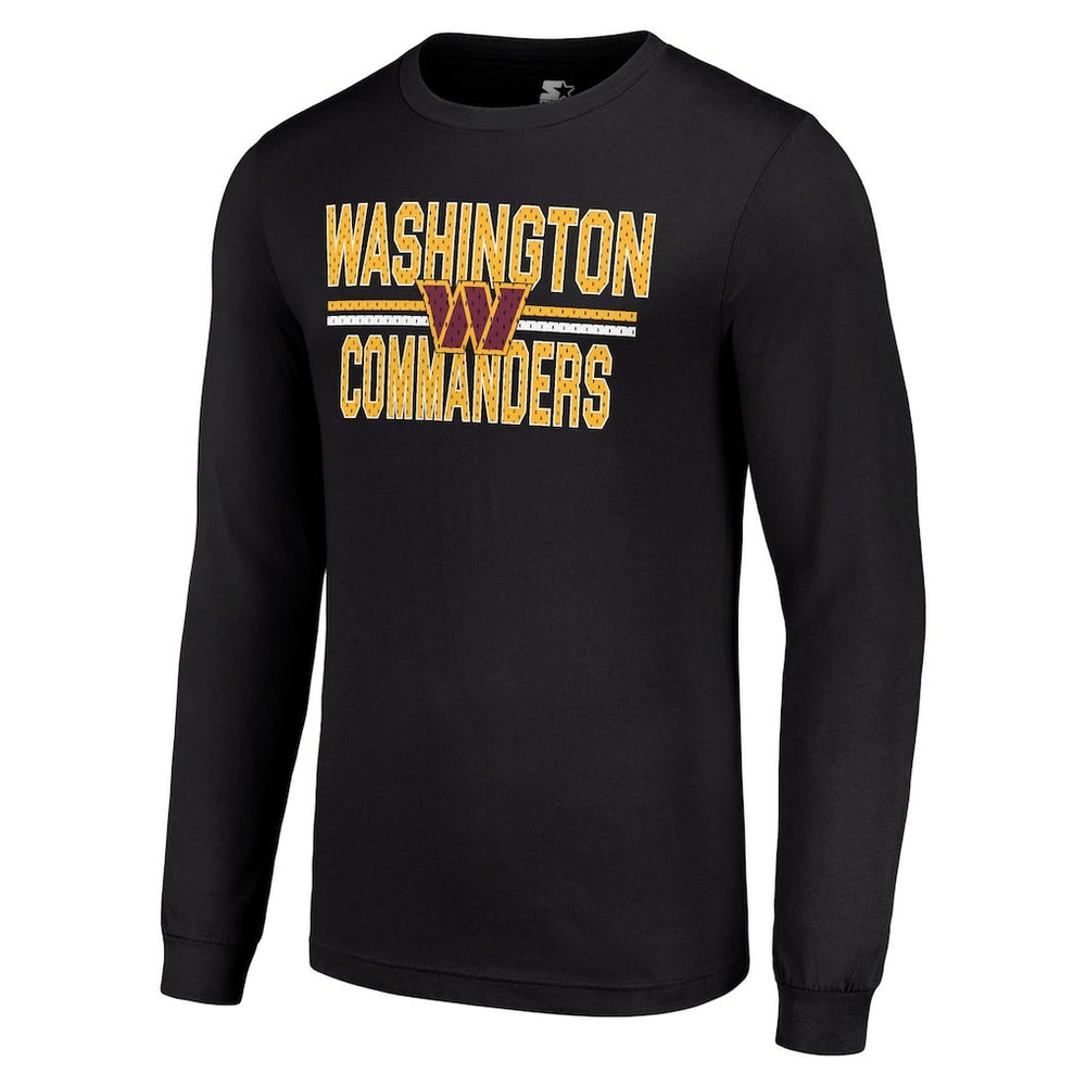 Starter Team Mesh Print Graphic Long Sleeve T-Shirt - Washington Commanders
