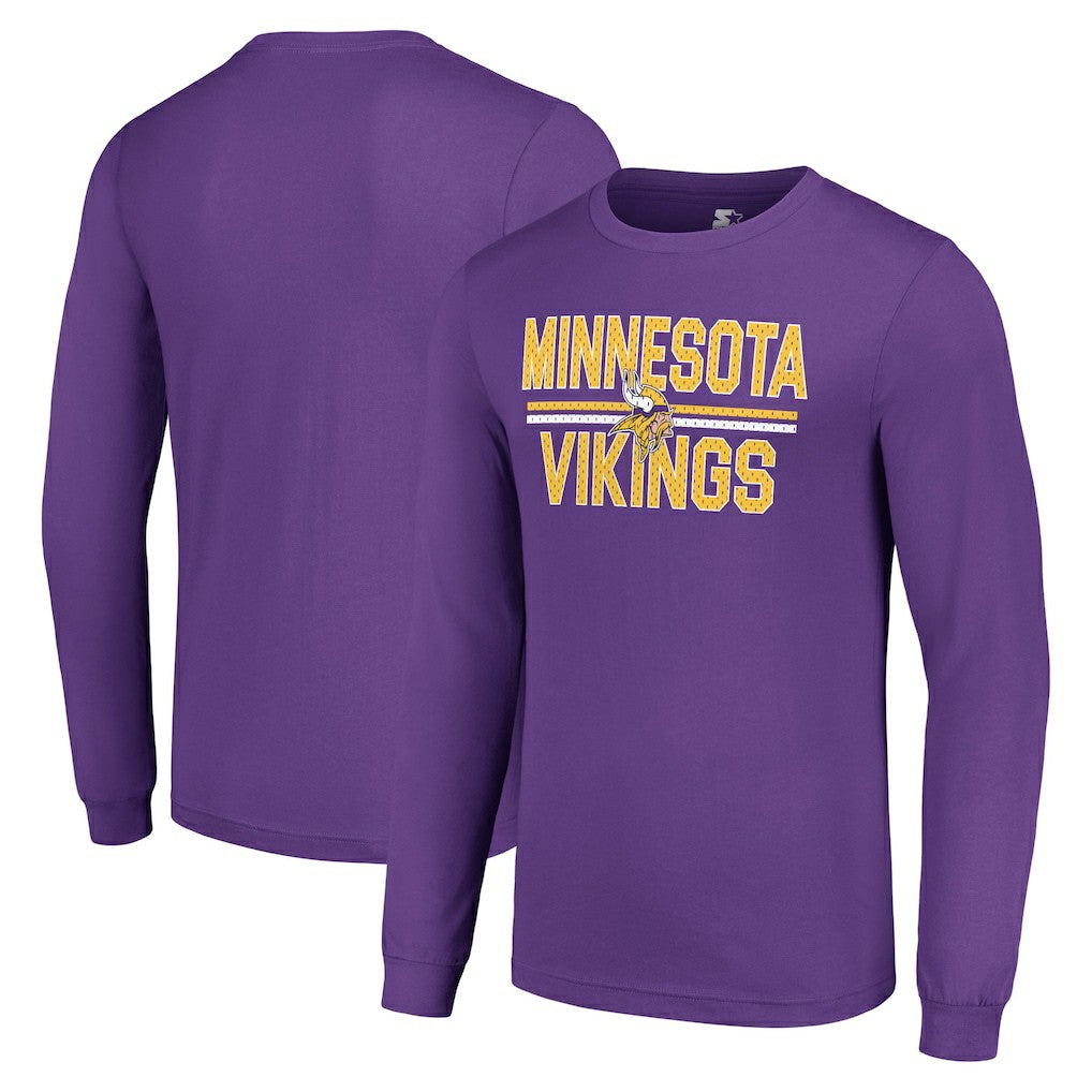 Starter Team Mesh Print Graphic Long Sleeve T-Shirt - Minnesota Vikings