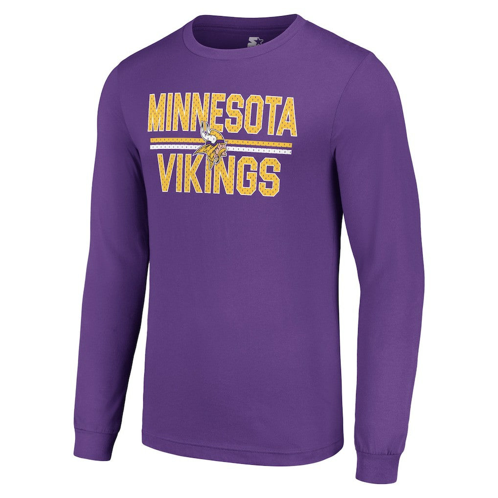Starter Team Mesh Print Graphic Long Sleeve T-Shirt - Minnesota Vikings