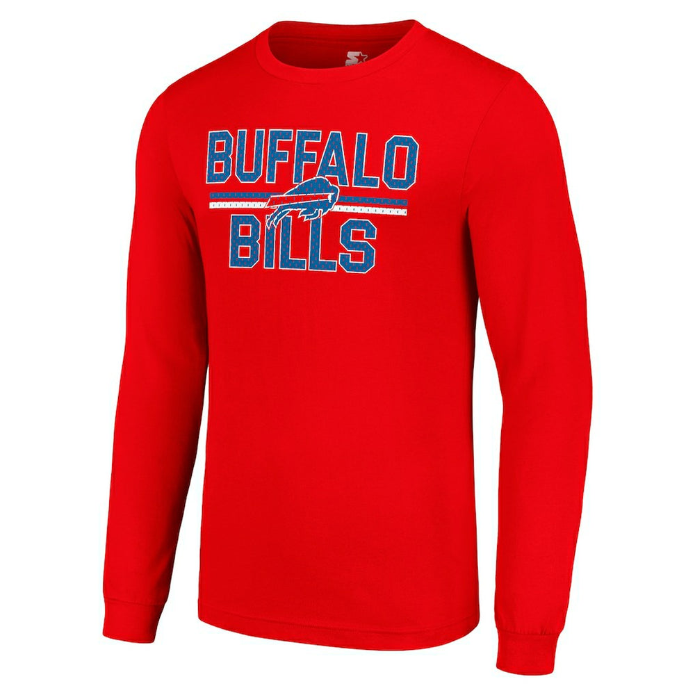 Starter Team Mesh Print Graphic Long Sleeve T-Shirt - Buffalo Bills