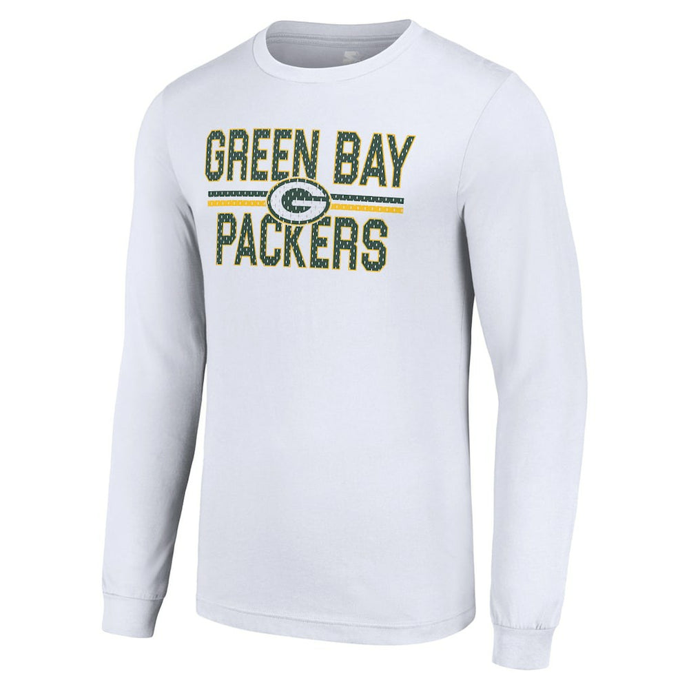 Starter Team Mesh Print Graphic Long Sleeve T-Shirt - Green Bay Packers