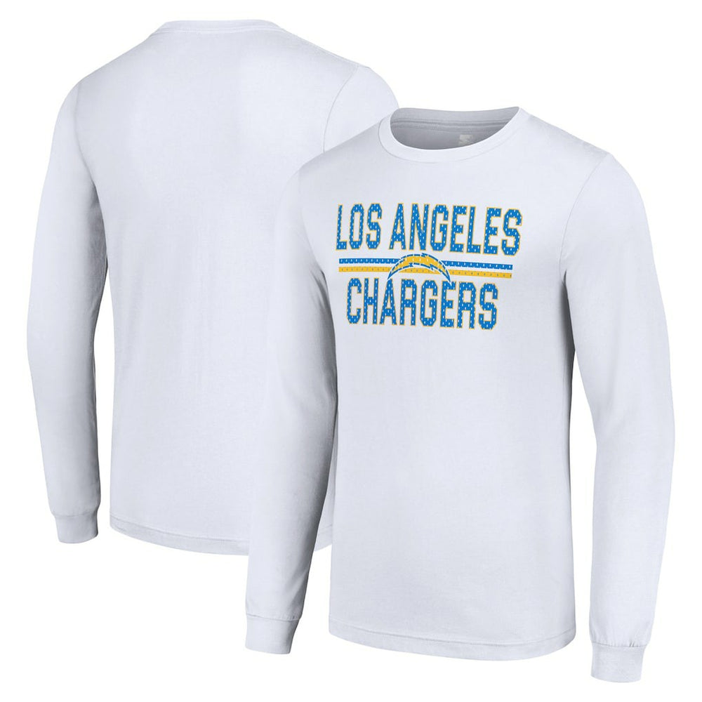 Starter Team Mesh Print Graphic Long Sleeve T-Shirt - Los Angeles Chargers