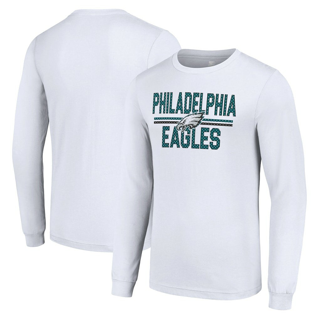 Starter Team Mesh Print Graphic Long Sleeve T-Shirt - Philadelphia Eagles