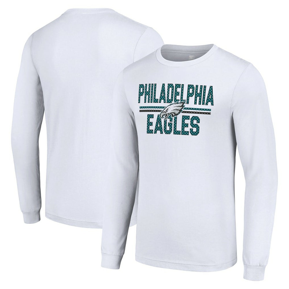 Starter Team Mesh Print Graphic Long Sleeve T-Shirt - Philadelphia Eagles