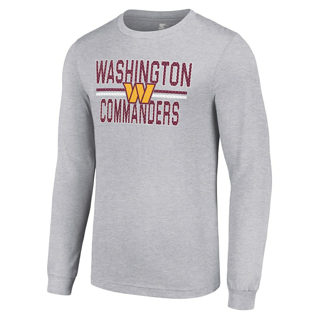 Starter Team Mesh Print Graphic Long Sleeve T-Shirt - Washington Commanders