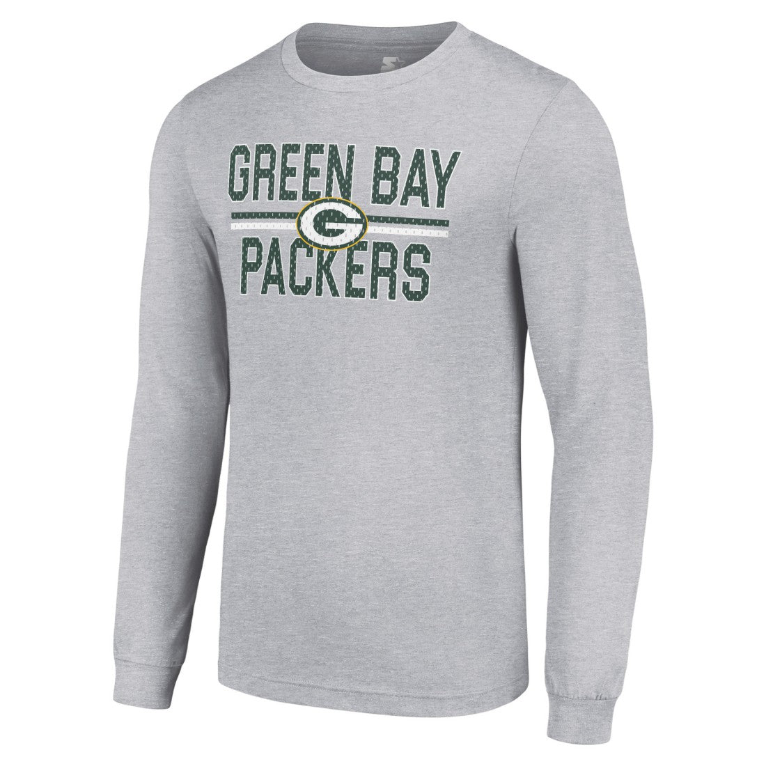 Starter Team Mesh Print Graphic Long Sleeve T-Shirt - Green Bay Packers