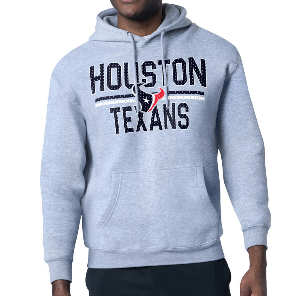 Starter Unisex Team Mesh Print Graphic Tri-Blend Pullover Hoodie - Houston Texans