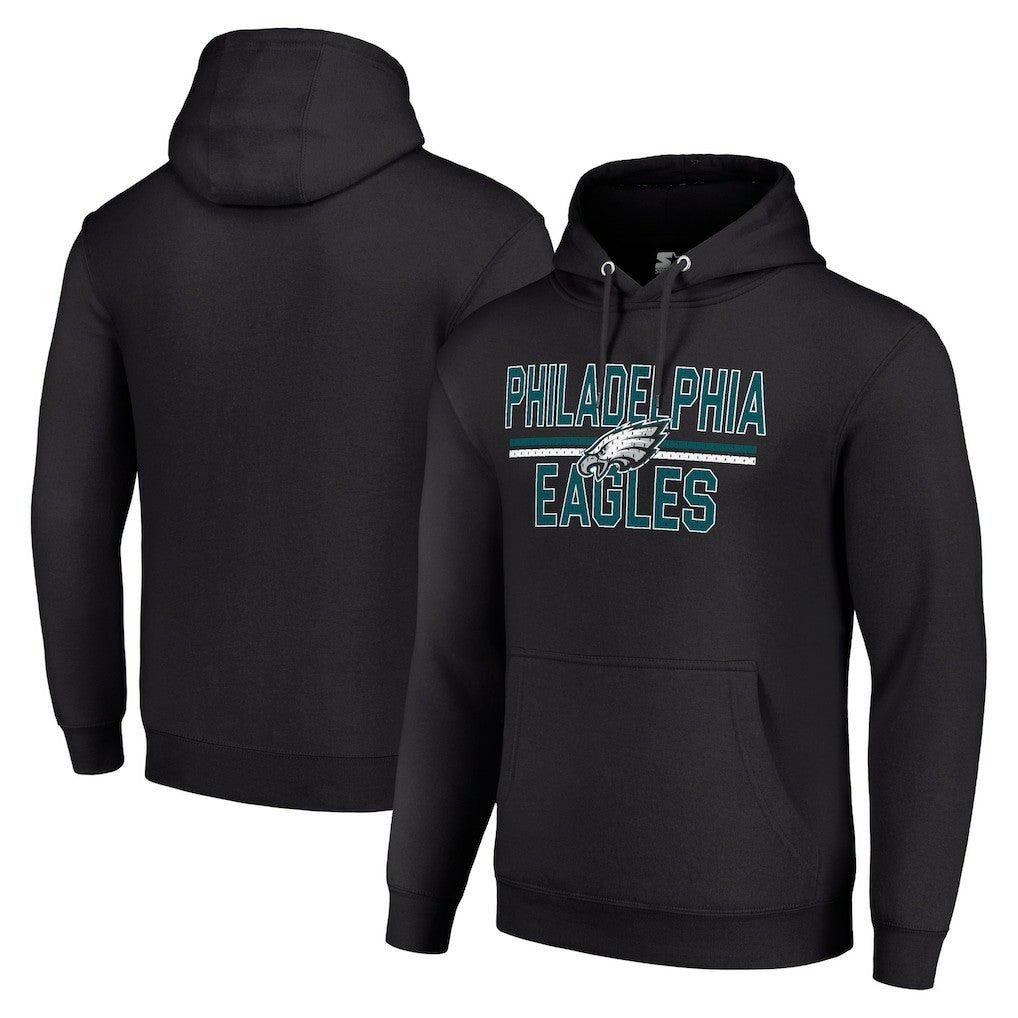 Starter Unisex Team Mesh Print Graphic Tri-Blend Pullover Hoodie - Philadelphia Eagles