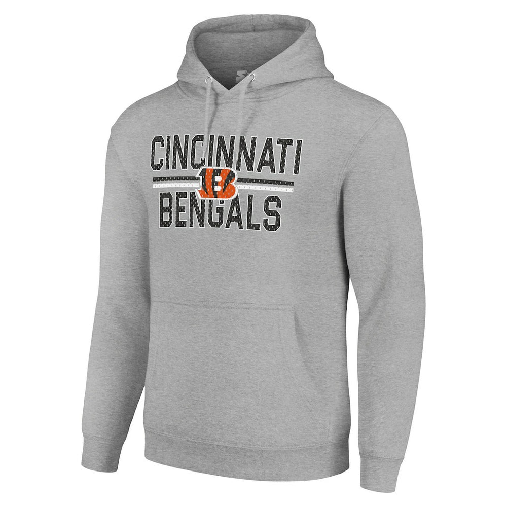 Starter Unisex Team Mesh Print Graphic Tri-Blend Pullover Hoodie - Cincinnati Bengals