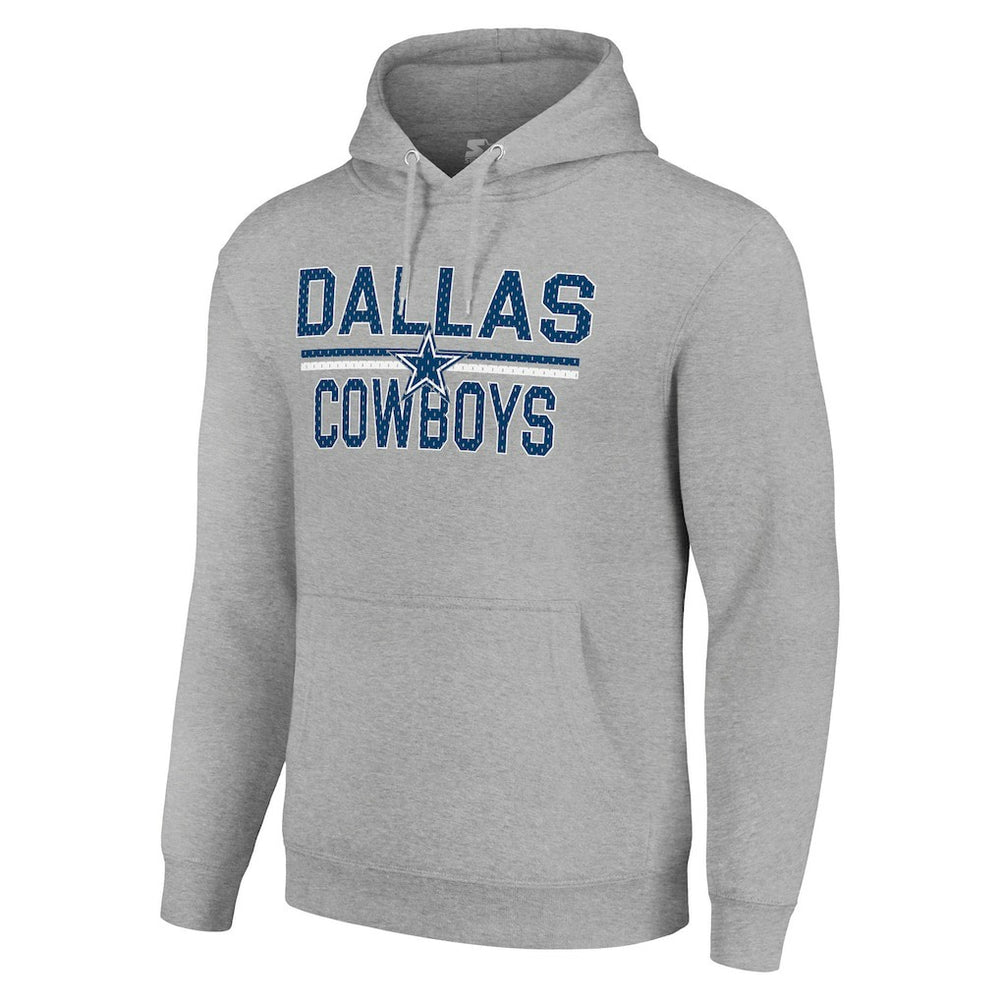 Starter Unisex Team Mesh Print Graphic Tri-Blend Pullover Hoodie - Dallas Cowboys