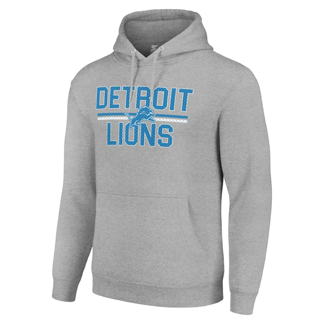 Starter Unisex Team Mesh Print Graphic Tri-Blend Pullover Hoodie - Detroit Lions
