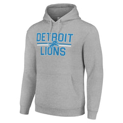 Starter Unisex Team Mesh Print Graphic Tri-Blend Pullover Hoodie - Detroit Lions