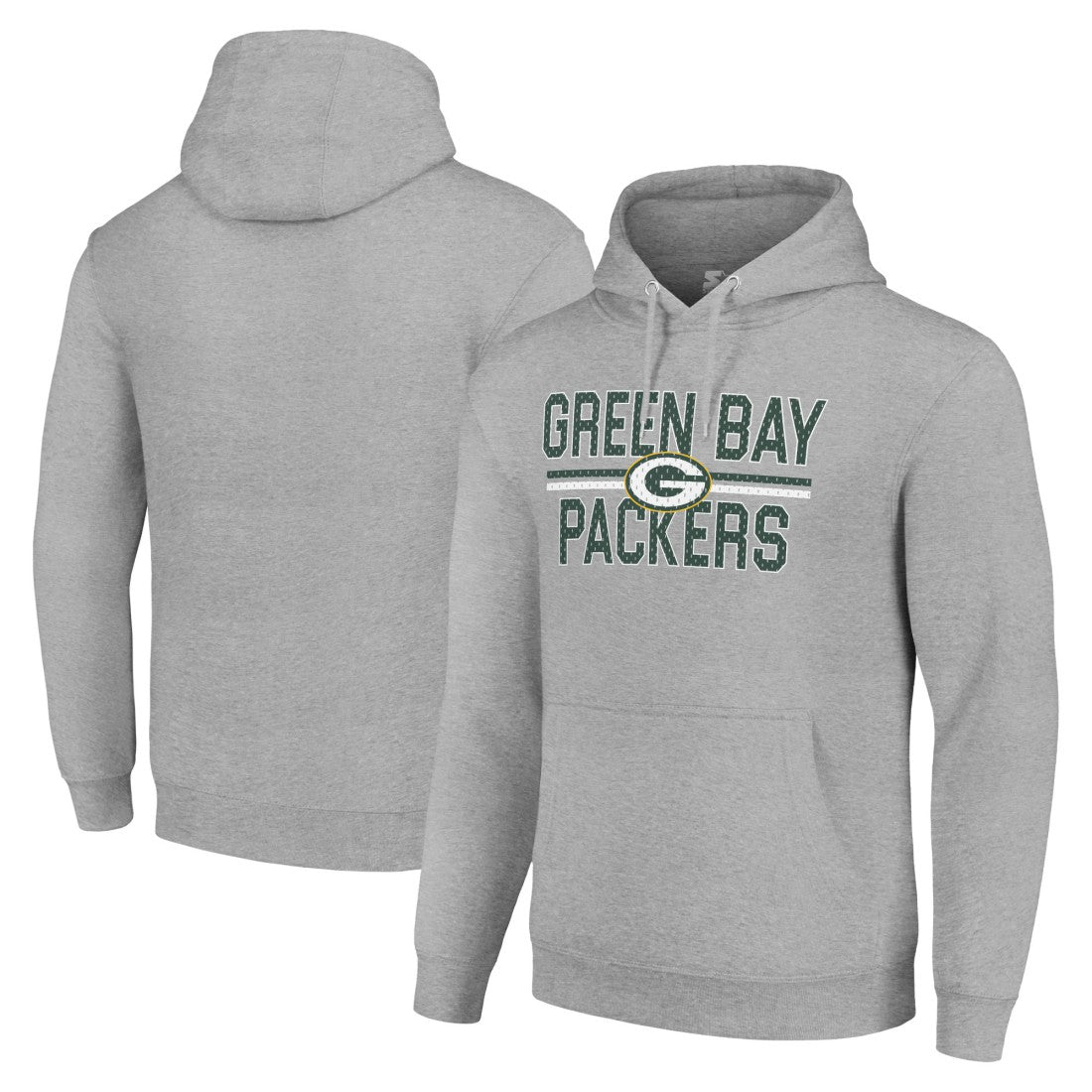 Starter Unisex Team Mesh Print Graphic Tri-Blend Pullover Hoodie - Green Bay Packers