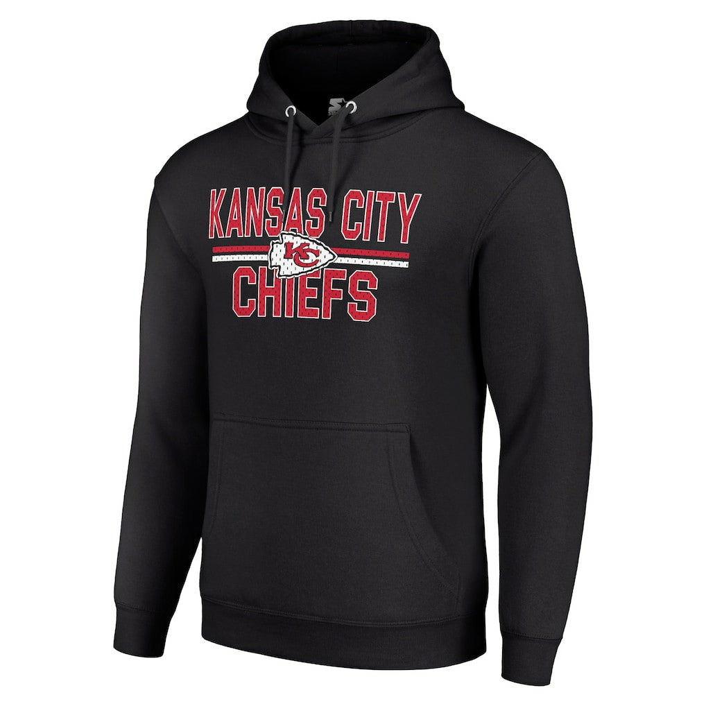 Starter Unisex Team Mesh Print Graphic Tri-Blend Pullover Hoodie - Kansas City Chiefs