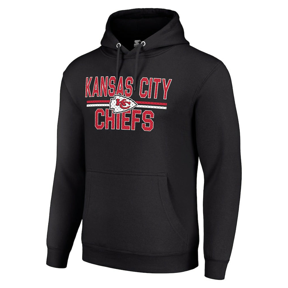 Starter Unisex Team Mesh Print Graphic Tri-Blend Pullover Hoodie - Kansas City Chiefs